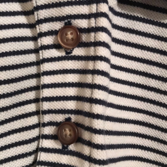 Men’s Navy Stripe Polo Shirt - Picture 5 of 8